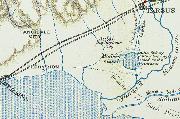 William Ramsey hat in seiner Kilikien-Karte die Lagune weiter ins Land hineingelegt und wohl korrekt in einem westlicheren historischen Kydnos-Lauf platziert (Karte zu RAMSAY 1903).Westlich liegt Zephyrion (= Anchiale, heute Stadtraum von Mersin), von wo aus Strabon das Rhegma erreichte.