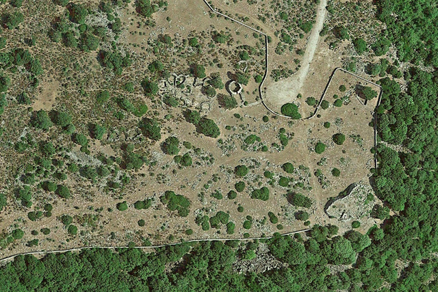 Bruncu Maduli in Google Earth-Sicht