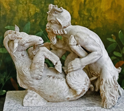 Der Hirtengott Pan im Geschlechtsverkehr mit einer Ziege (Herkulaneum)
