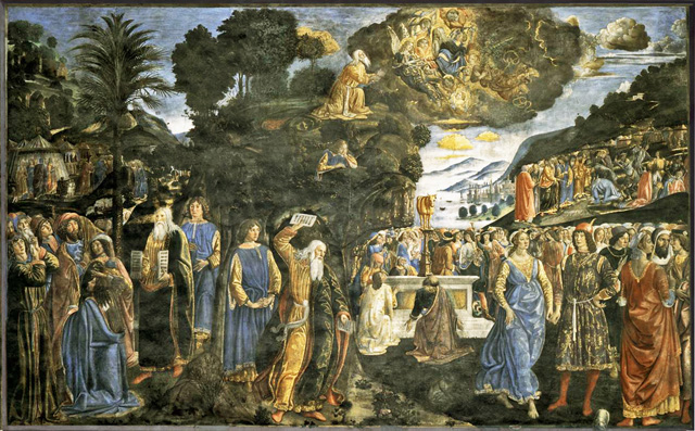 Rosselli-Gemälde, Moses steigt vom Berg Sinai herab