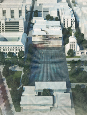 frühe Vision zur Gestaltung des Emanuel-Merck-Platzes als gigantisches Display