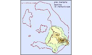 <strong>Vor sehr langer Zeit</strong>: Kern der vorvulkanischen Insel von vor über 1,6 Mio. Jahren. Tief geht's vom Eliasberg hinab nach Perissa an der Südküste von Thera
