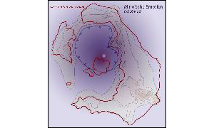 24. Aus diesem Vulkan heraus erfolgte sodann vor 3.600 Jahren die minoische Eruption, die insbesondere in Ostrichtung, d.h. auf der Hauptinsel Thera und dort im Bereich südlich von Fira bis zu 60 m mächtige Ablagerungen produzierte.