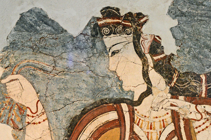 Die Mycenaean Lady / Mykenische 'Dame - Fresco aus dem Palast von Mykene