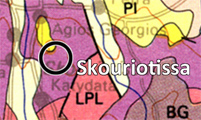 Skouriotissa auf der geologischen Karte
