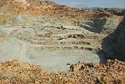 Der Kupfertagebau ist 2012 weiter an den Westrand der Mine gewandert.